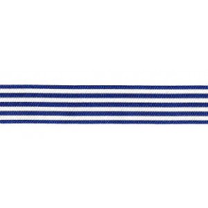 Horizontal Stripes Ribbon - Blue and White 25 mm
